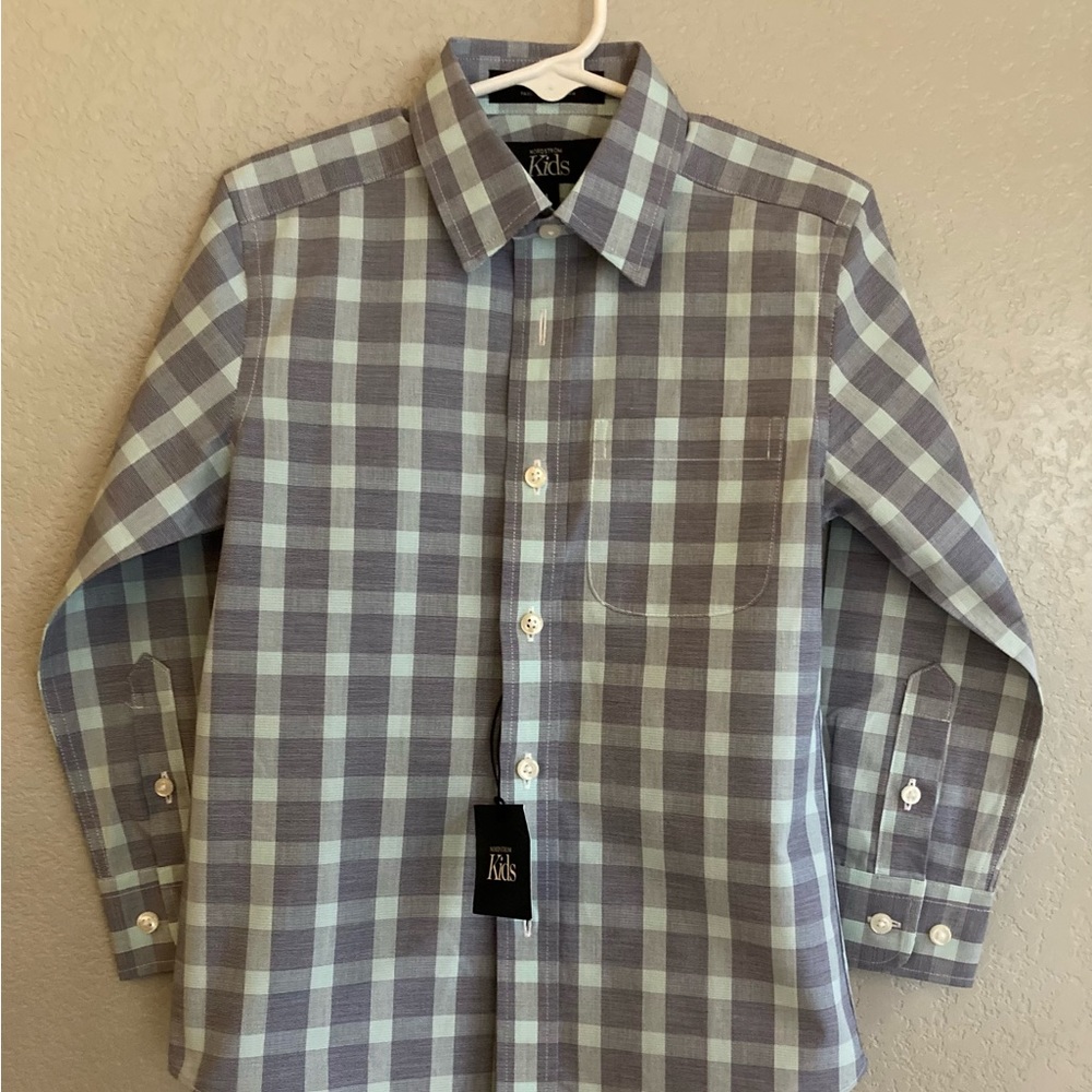 Nordstrom Kids Boys Dress Shirt Size 4 NWT